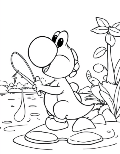 Toad Fishing In A Peaceful Lake