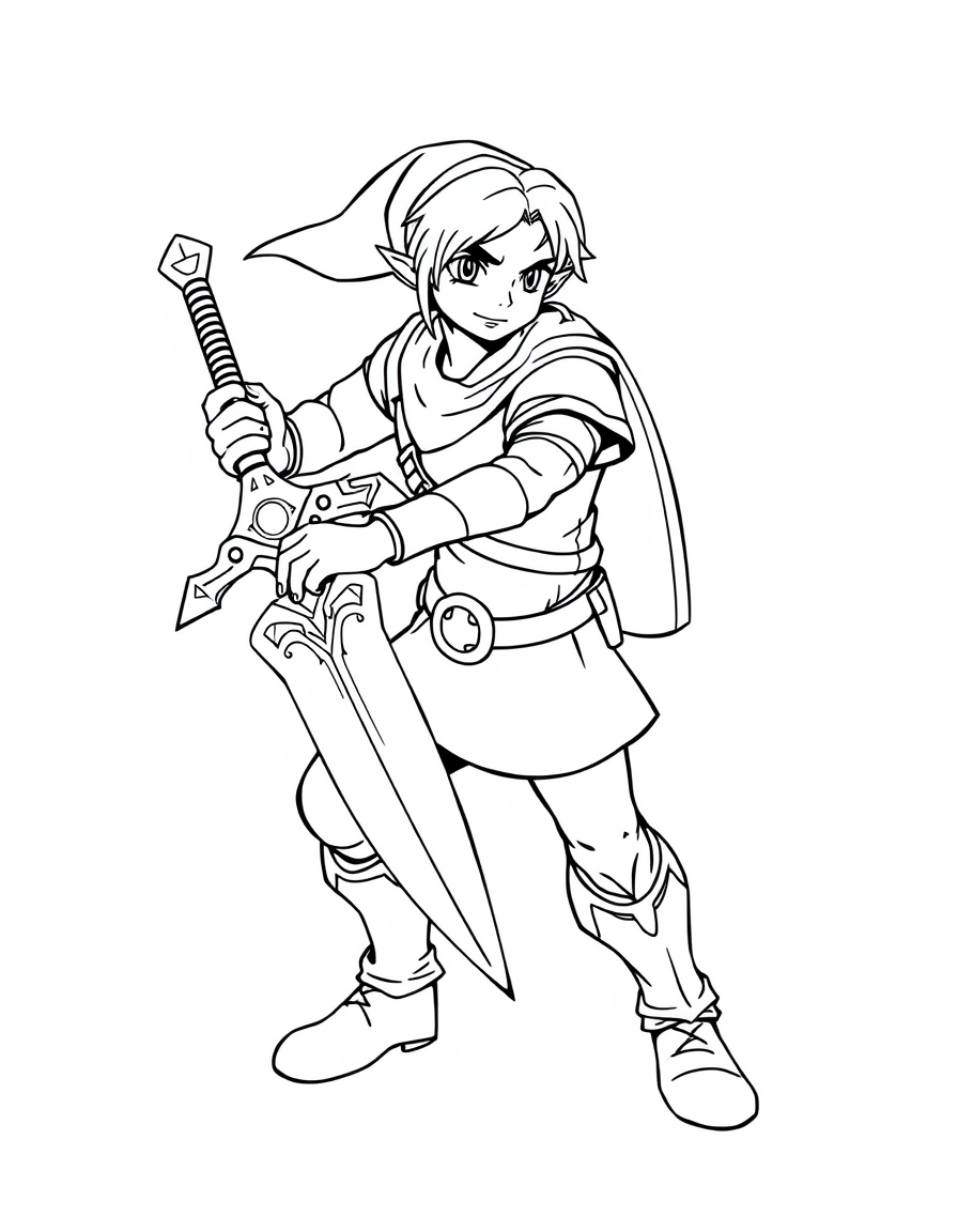 Link Wielding The Master Sword