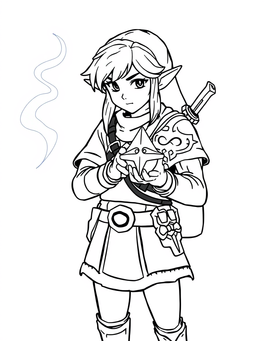 Zelda Receiving A Magical Item