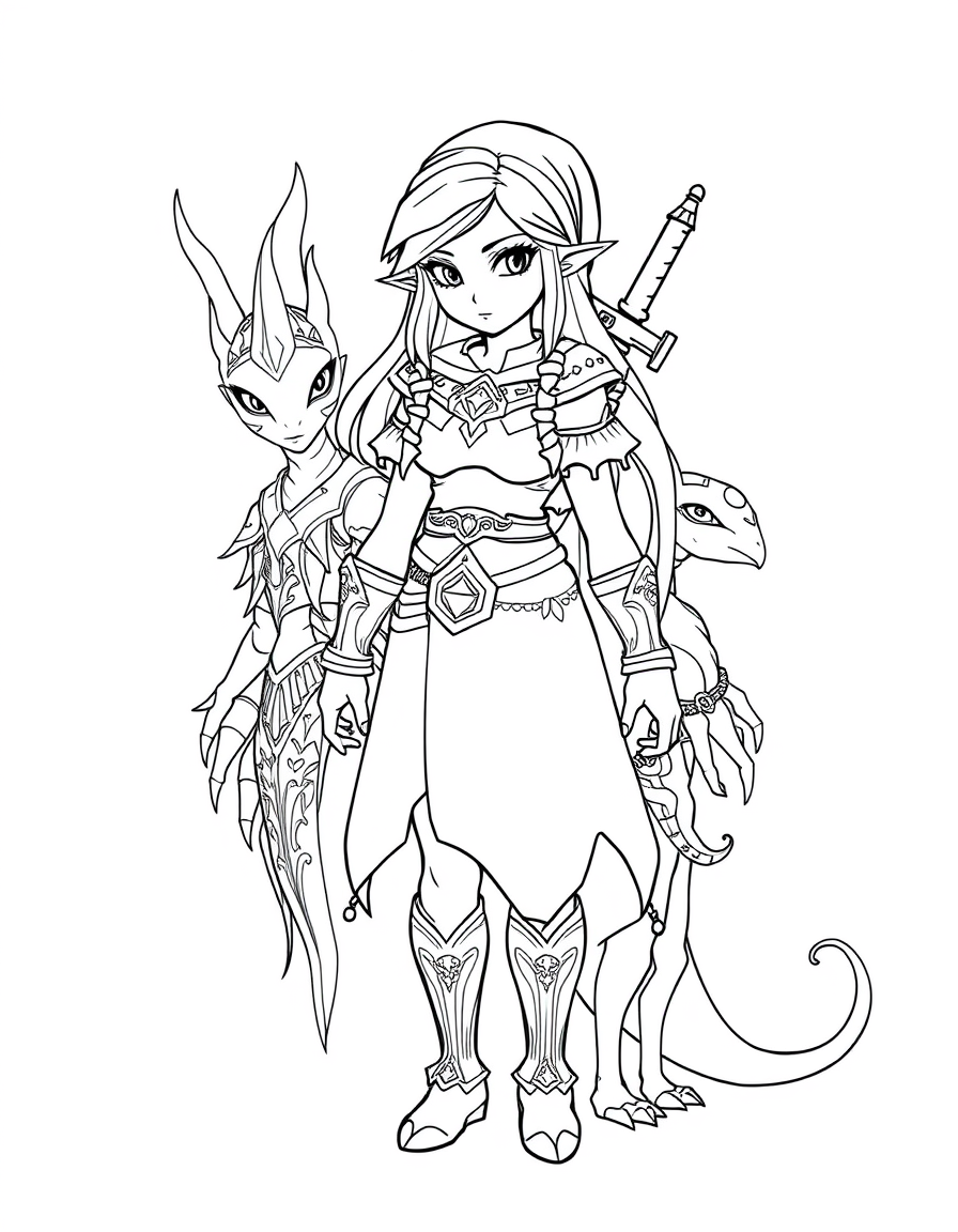 Mipha With Her Zora Family