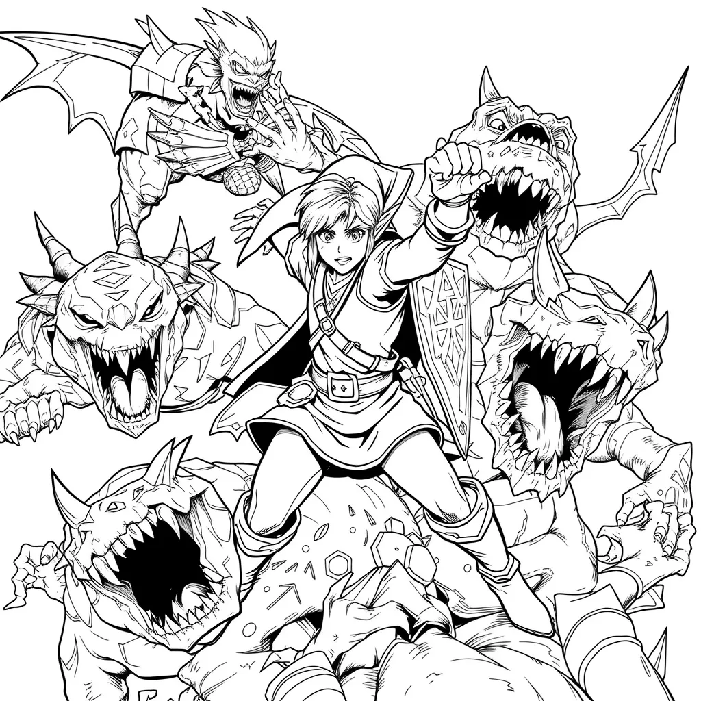 Zelda Coloring Pages For Kids