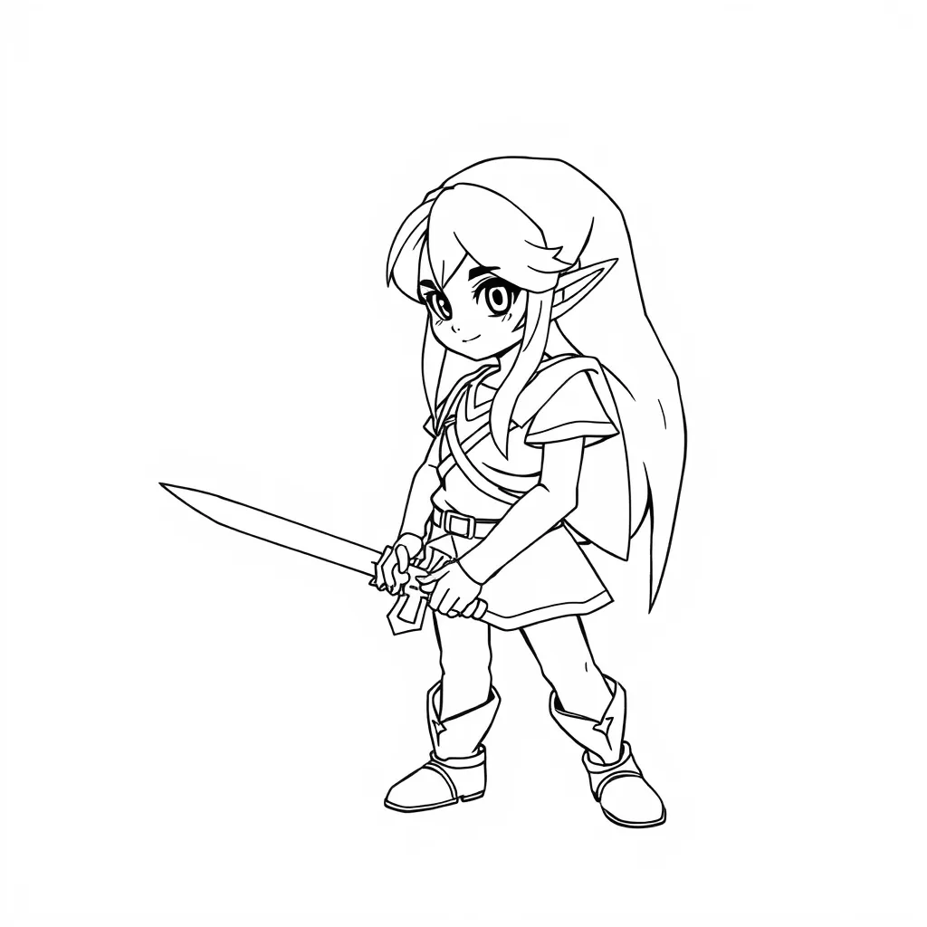 Zelda Guardian Coloring Page