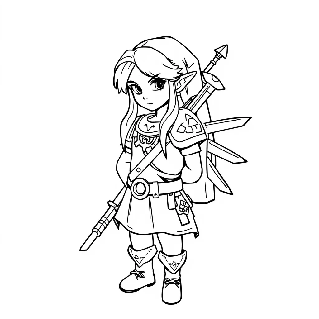 Zelda Coloring Pages of Link