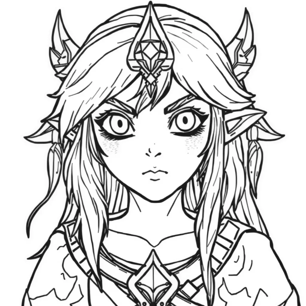 Zelda coloring sheet easy coloring