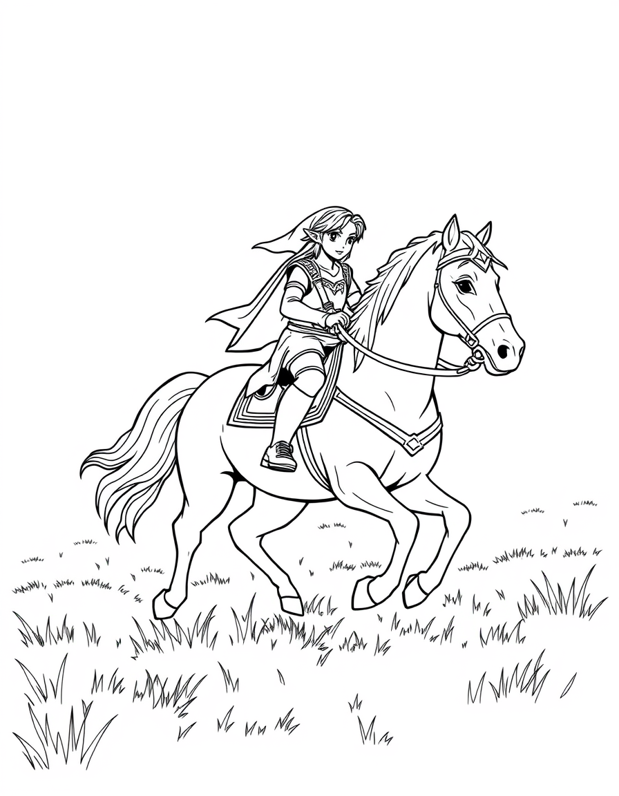 Epona Galloping Through Hyrule Field