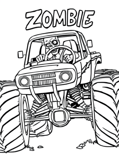 Creepy Zombie Driver Behind The Wheel