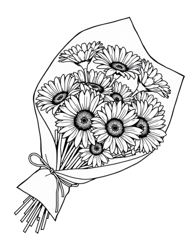 Daisies Wrapped In Brown Paper