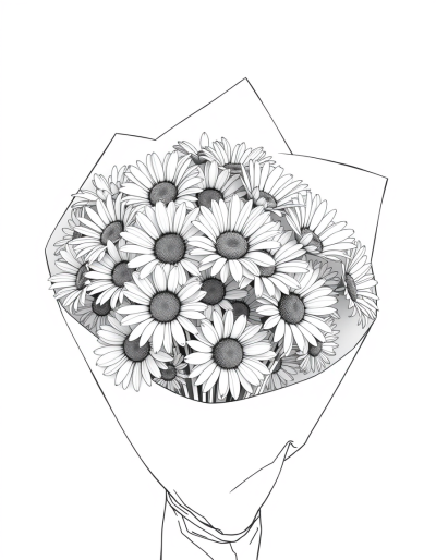 Large Paper Covering Daisies