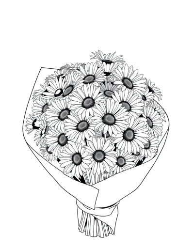 White Daisies In Big Bouquet