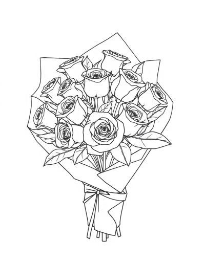 Roses In A Simple Paper Covering