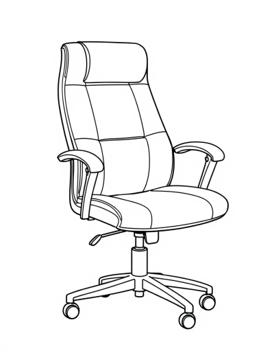 Illustrate A Sleek Office Chair