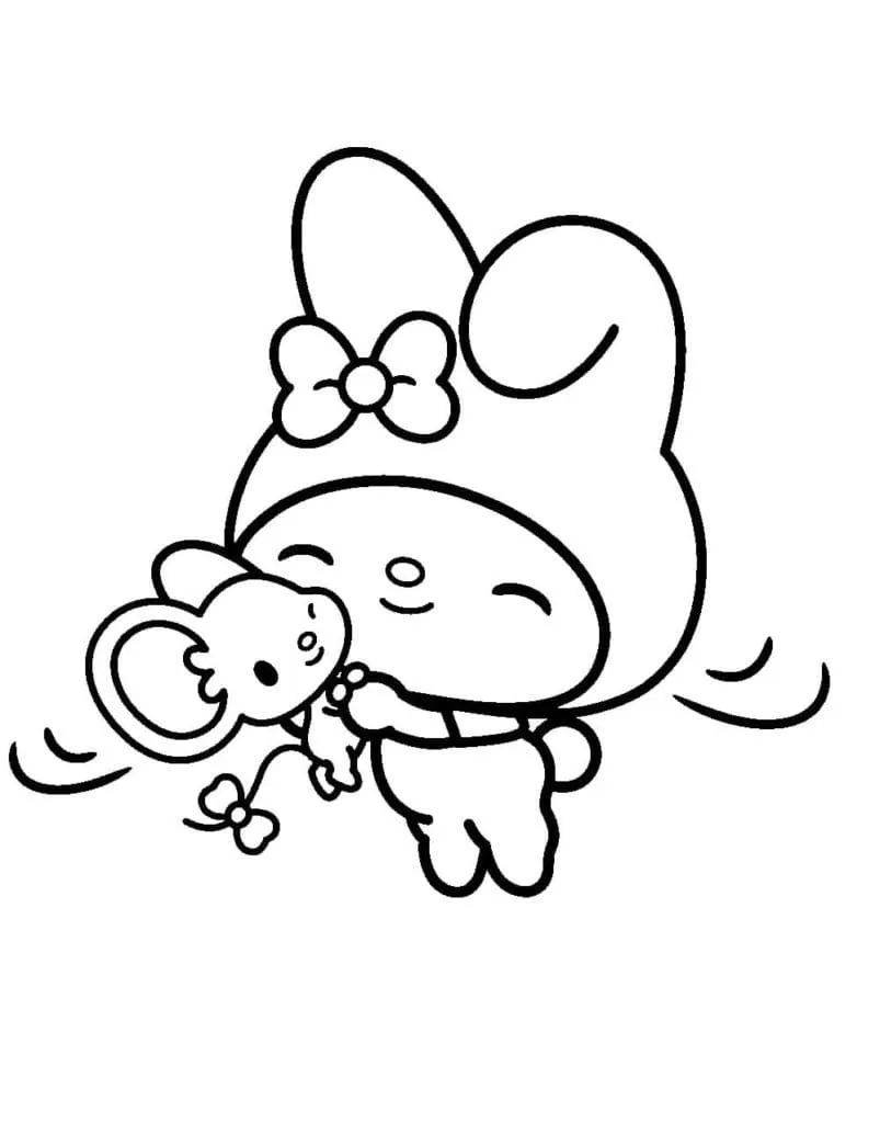 Fly Cinnamoroll coloring pages