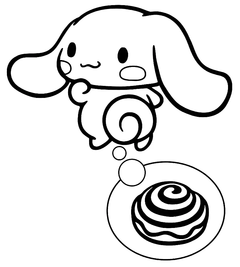 Cute Cinnamoroll coloring sheet