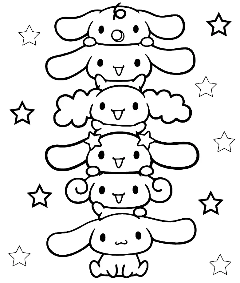 Cinnamoroll coloring sheet easy coloring