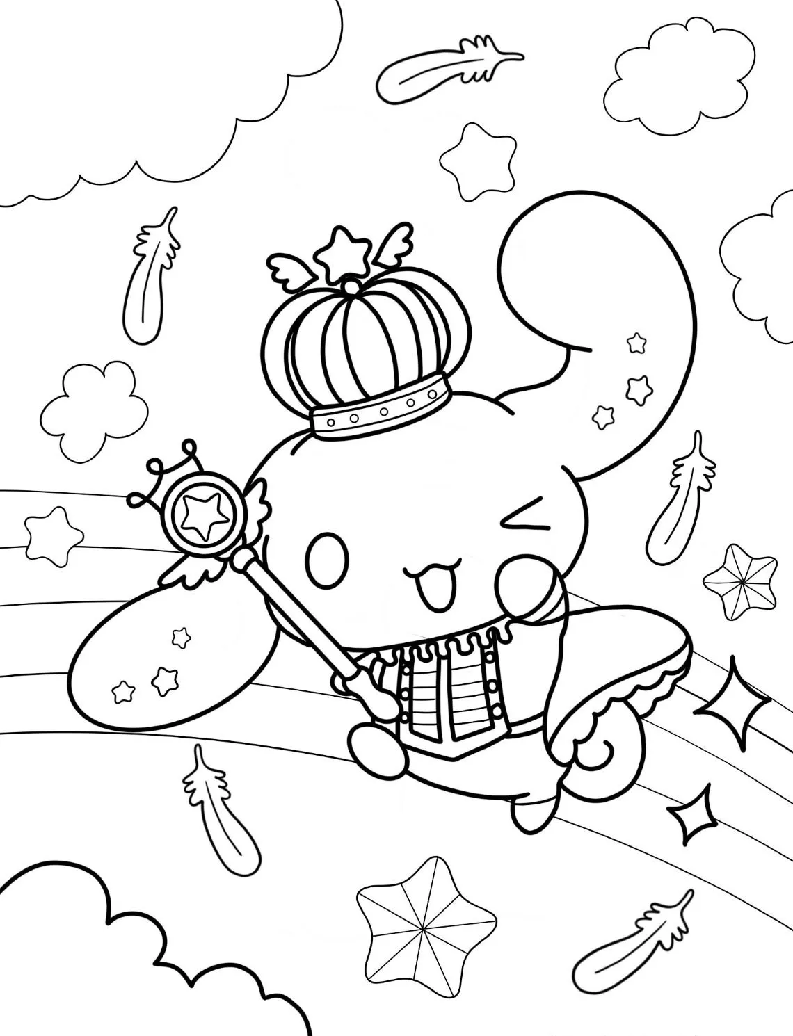 Cute Cinnamoroll Coloring Pages