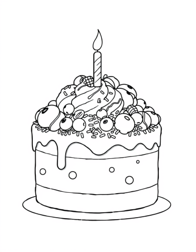 Colorful Sprinkles On Classic Cake