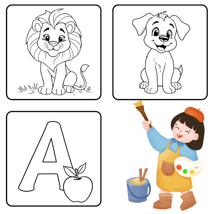 AI Coloring Pages For kids