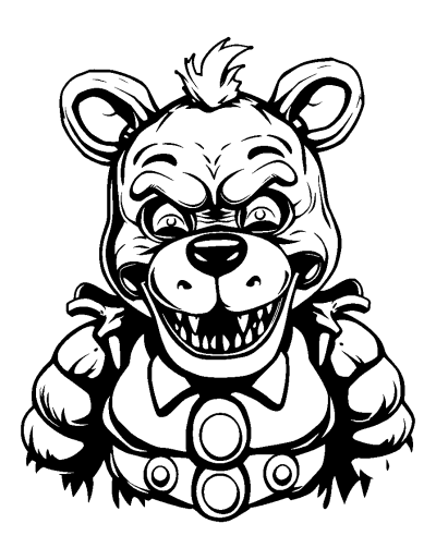 Creepy Animatronic Bear With Sinister Smile