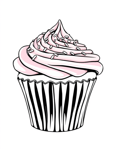 Pink Frosting And Sprinkles