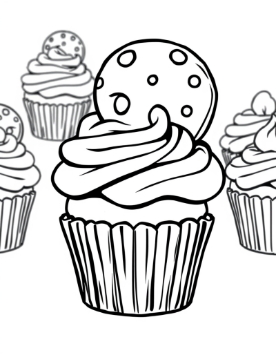 Cupcake With A Cookie On Top