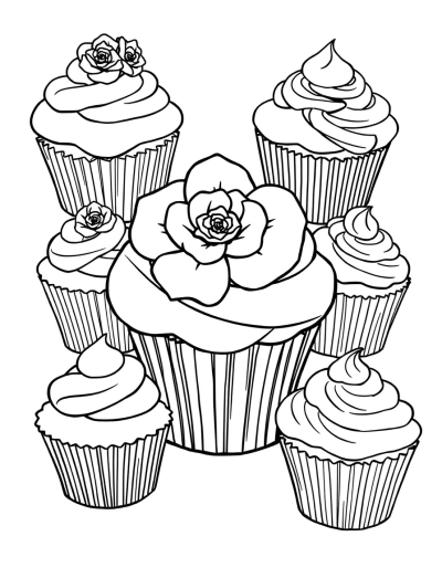 Cupcake With A Fondant Flower Decoration