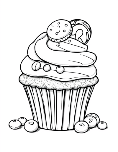 Color The Cupcakes With A Gradient Effect And Top With Candy Coated Cookies