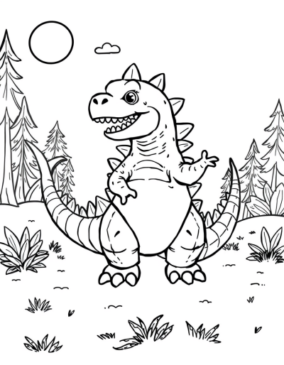 Baby Godzilla Dancing In The Sunshine