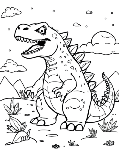 Tiny Godzilla Exploring A New World