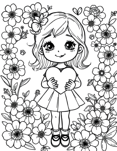 The Background Is Filled With Flowers