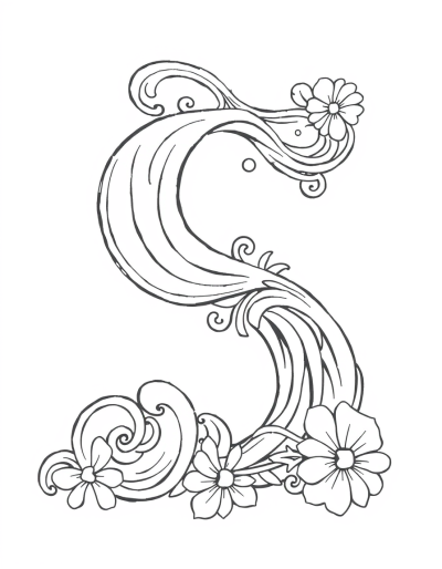 Color The Decorative Letter With Style