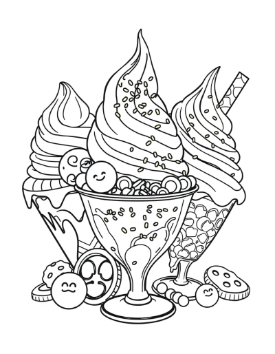 Rainbow Sherbet With Rainbow Sprinkles