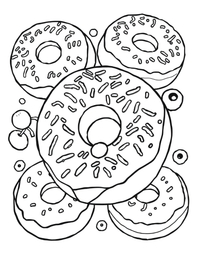 Colorful Donuts With Sprinkles