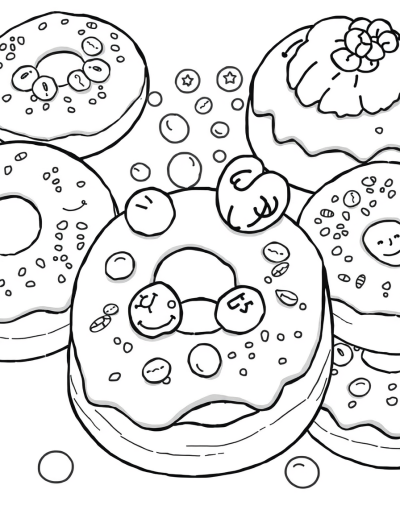 Fruit Topped Donuts With Glaze