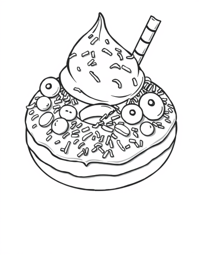 Rainbow Sprinkles On Vanilla Ice Cream