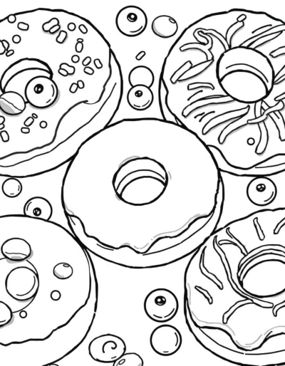 Fruit Filled Donuts With Icing Drizzle