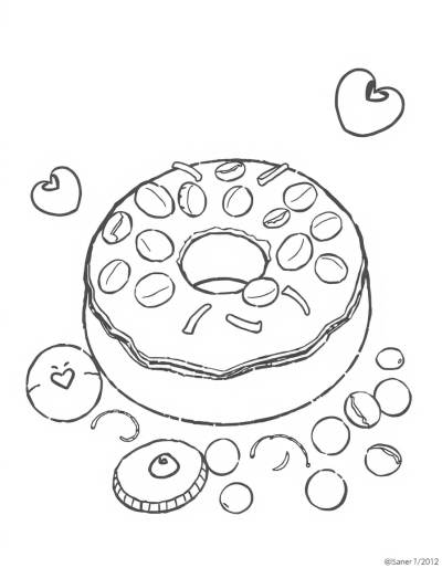 Colorful Cookies And Candies On Sweet Treats