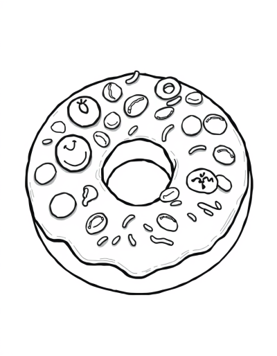 Cute Donuts With Candy Decorations