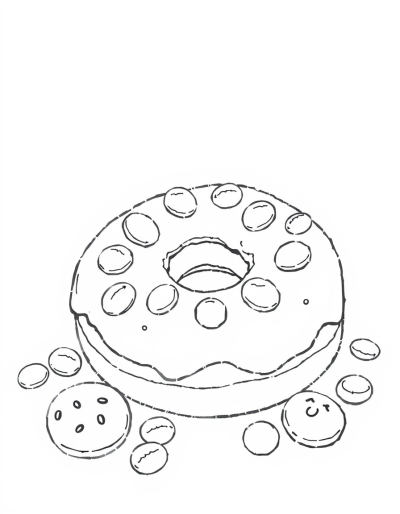 Delicious Donuts Topped With Candies