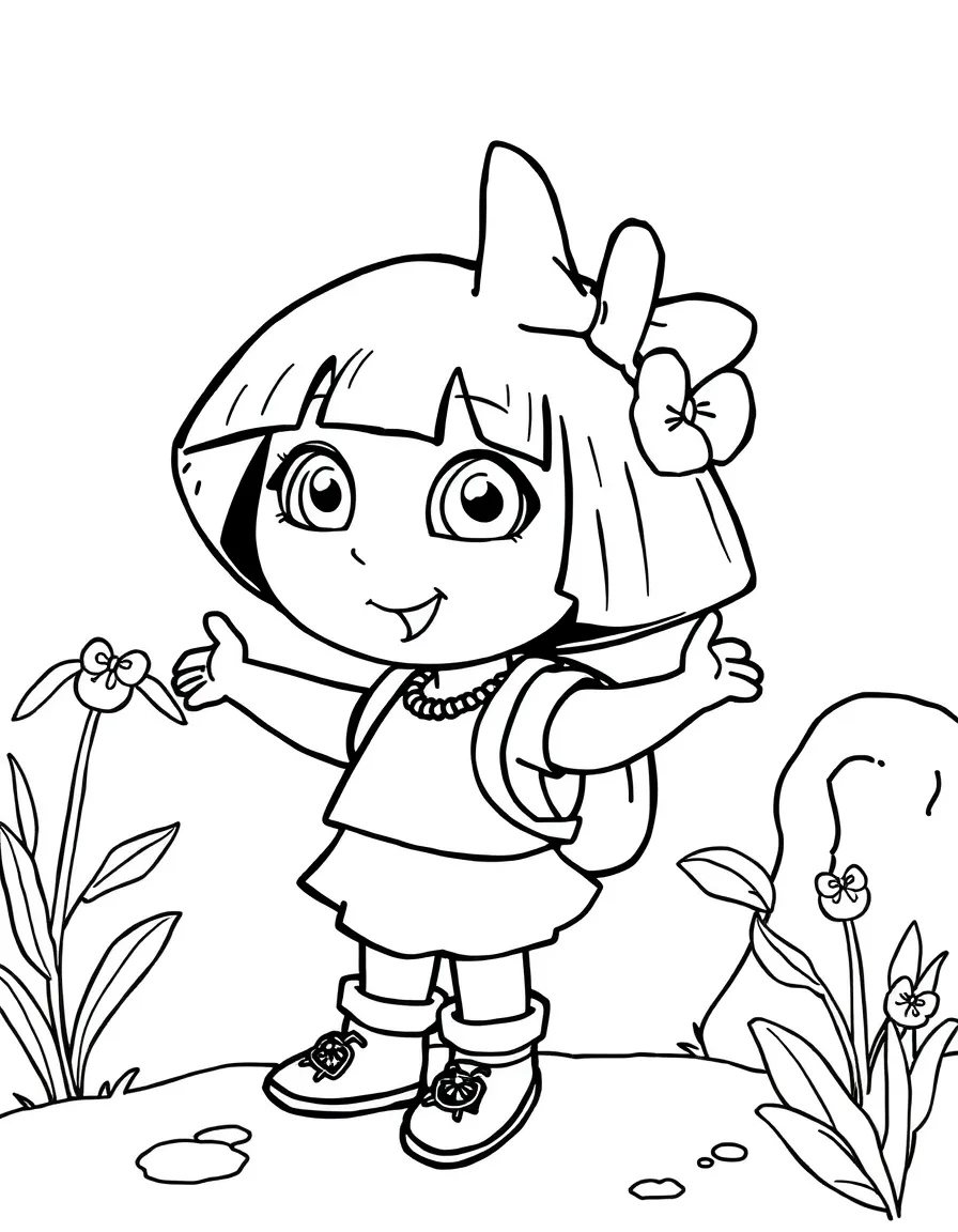 Dora coloring page