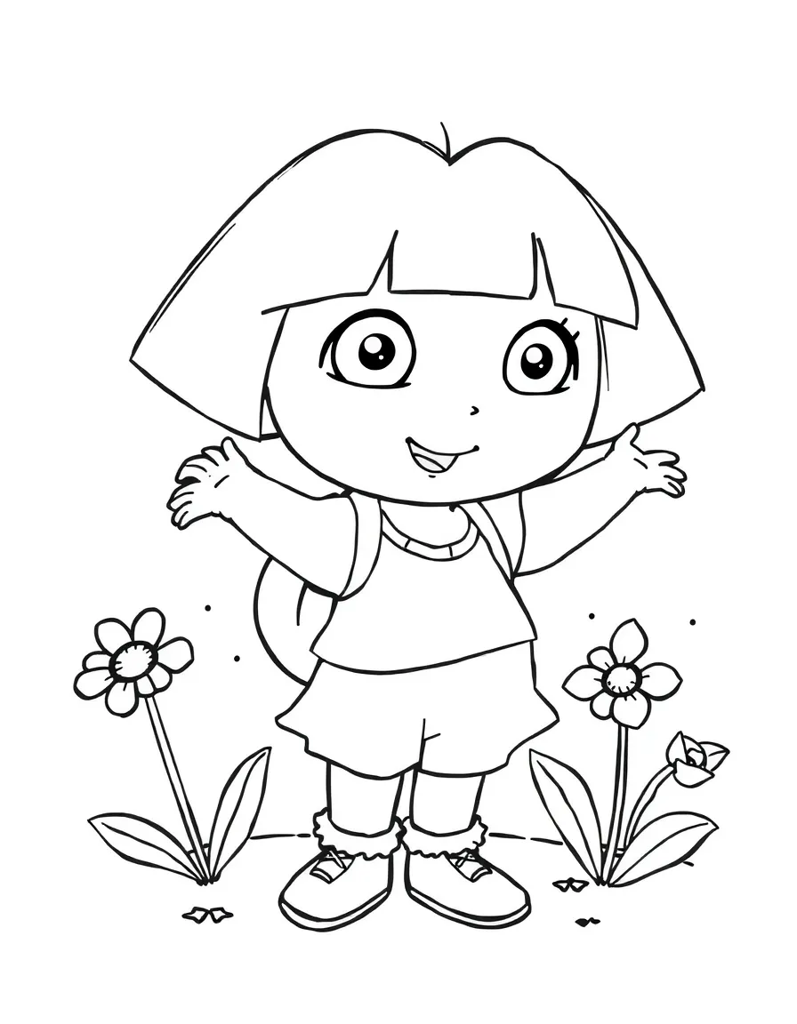 Dora Coloring Game