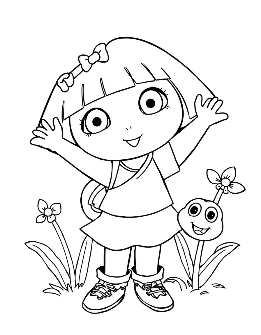 Dora The Explorer Coloring Pages Free Printable