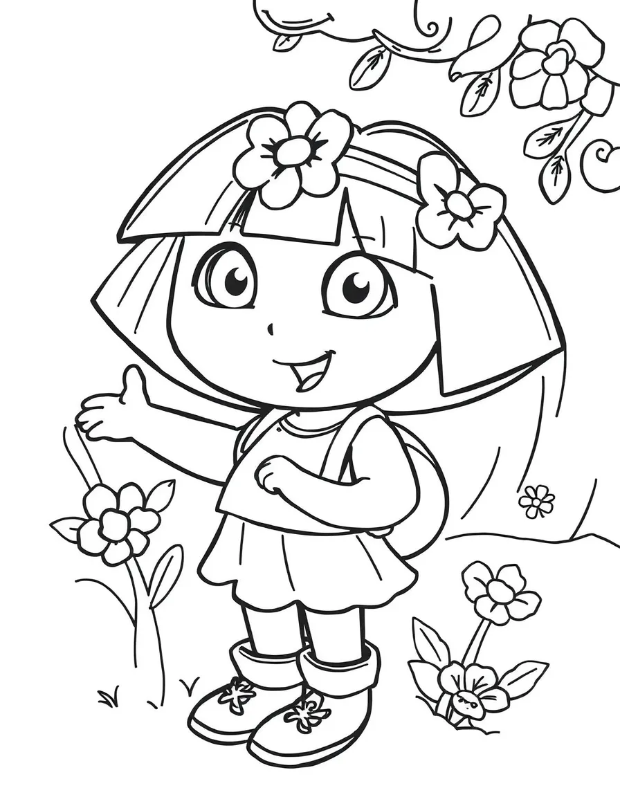 Coloring Pages of Dora