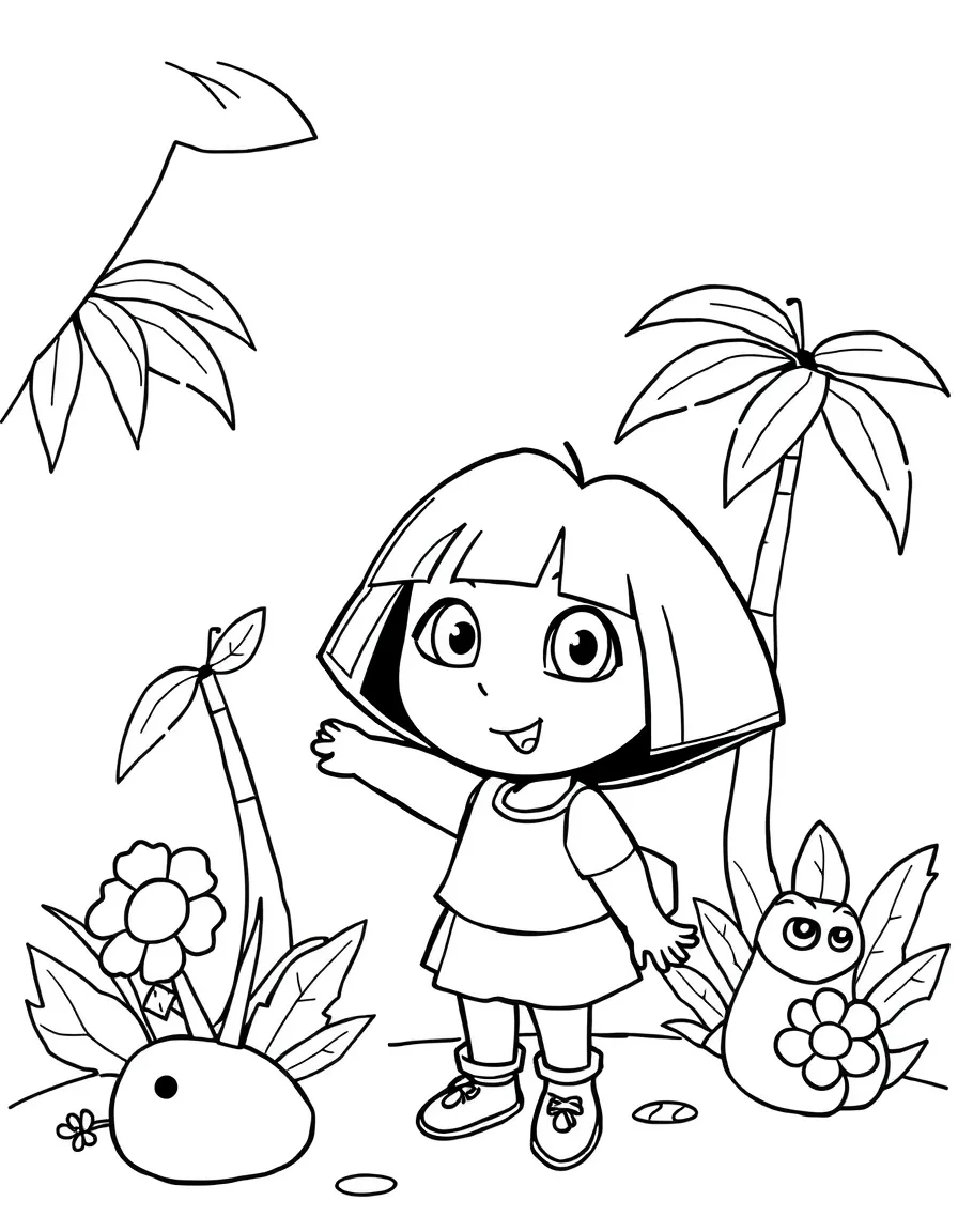 Colouring Pages Dora