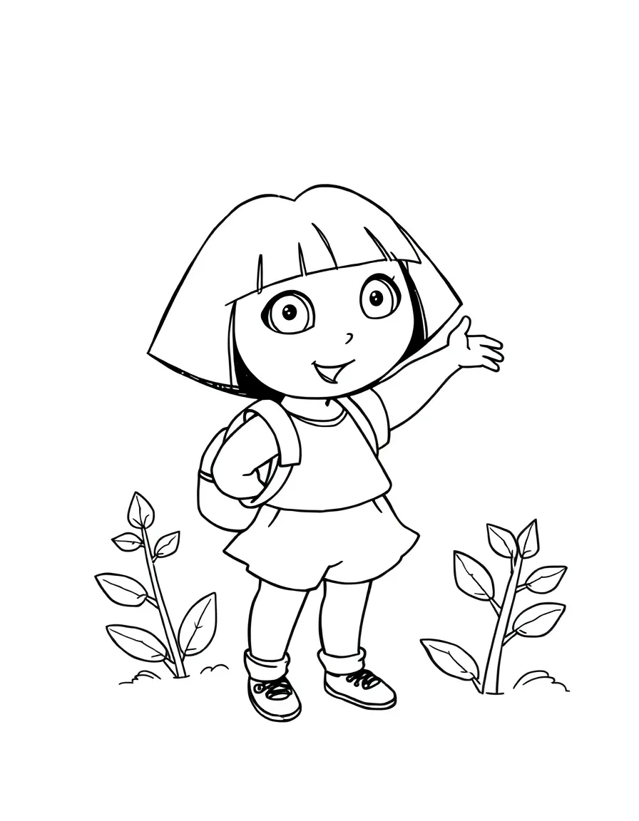 Coloring Page of Dora