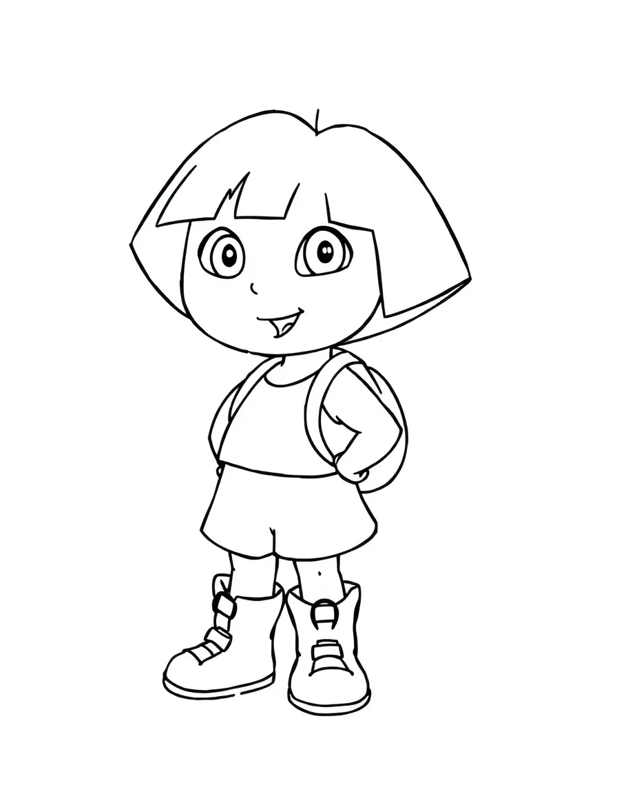 Dora Colouring Page