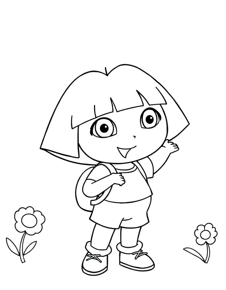 Coloring Page Dora The Explorer