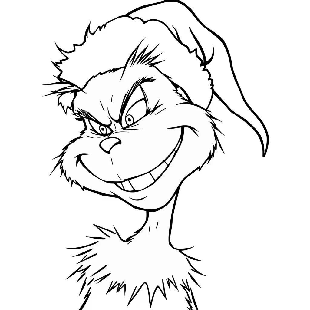 Grinch coloring Pages Easy Coloring