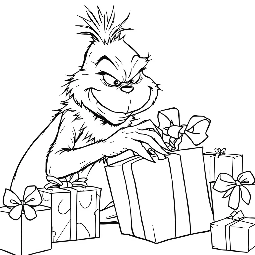 coloring pages grinch