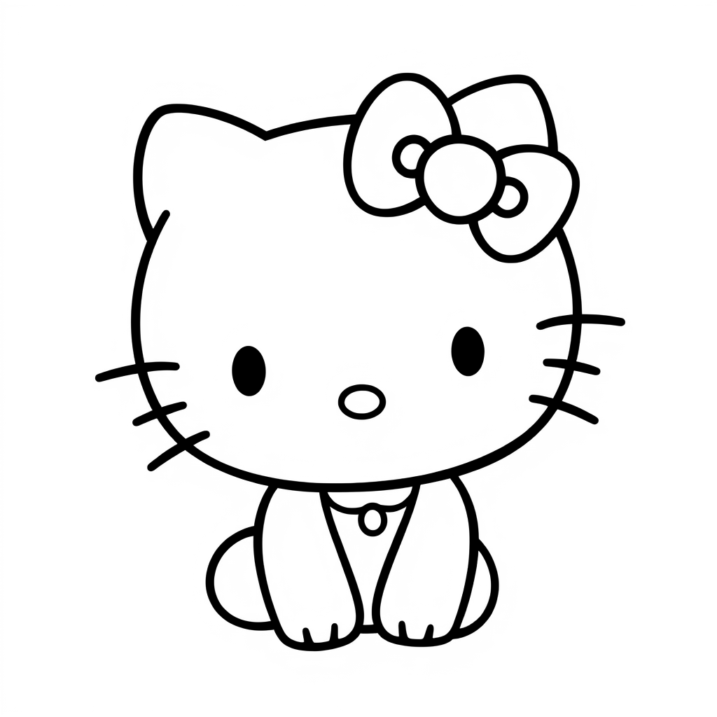 Hello Kitty Coloring Page