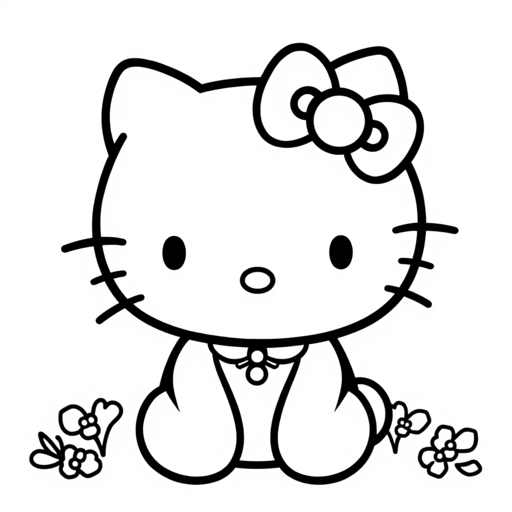 Hello Kitty Coloring Page